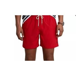 Mens Polo Ralph Lauren 5.75 Inch Classic Fit Swim Trunks Shorts Red S NWT